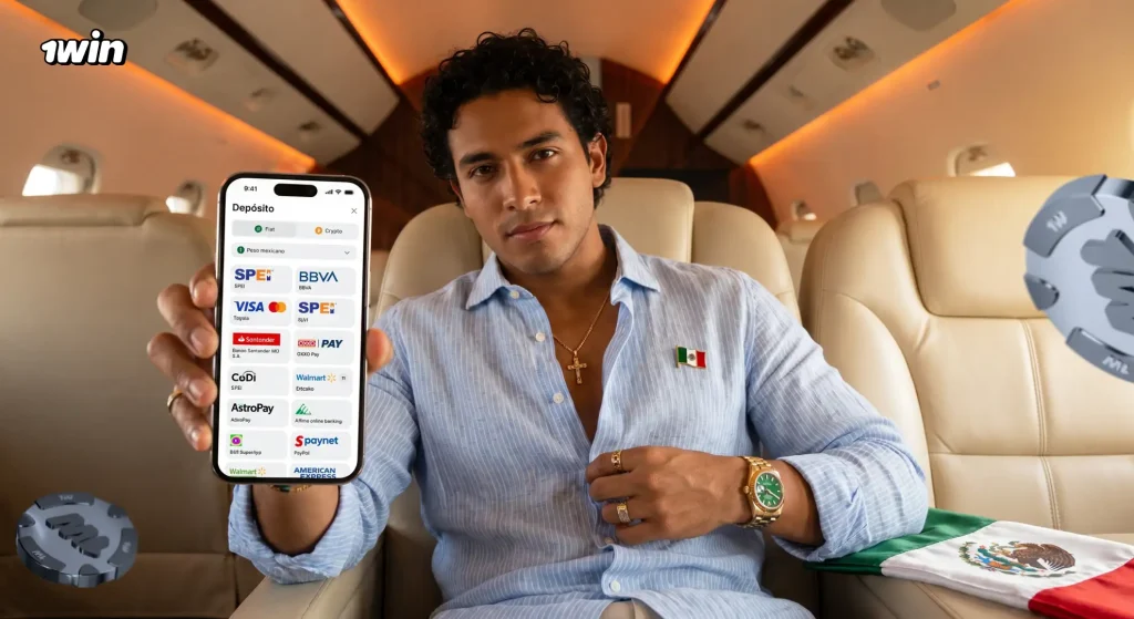 Depósitos y retiros en 1win México, formas de pago